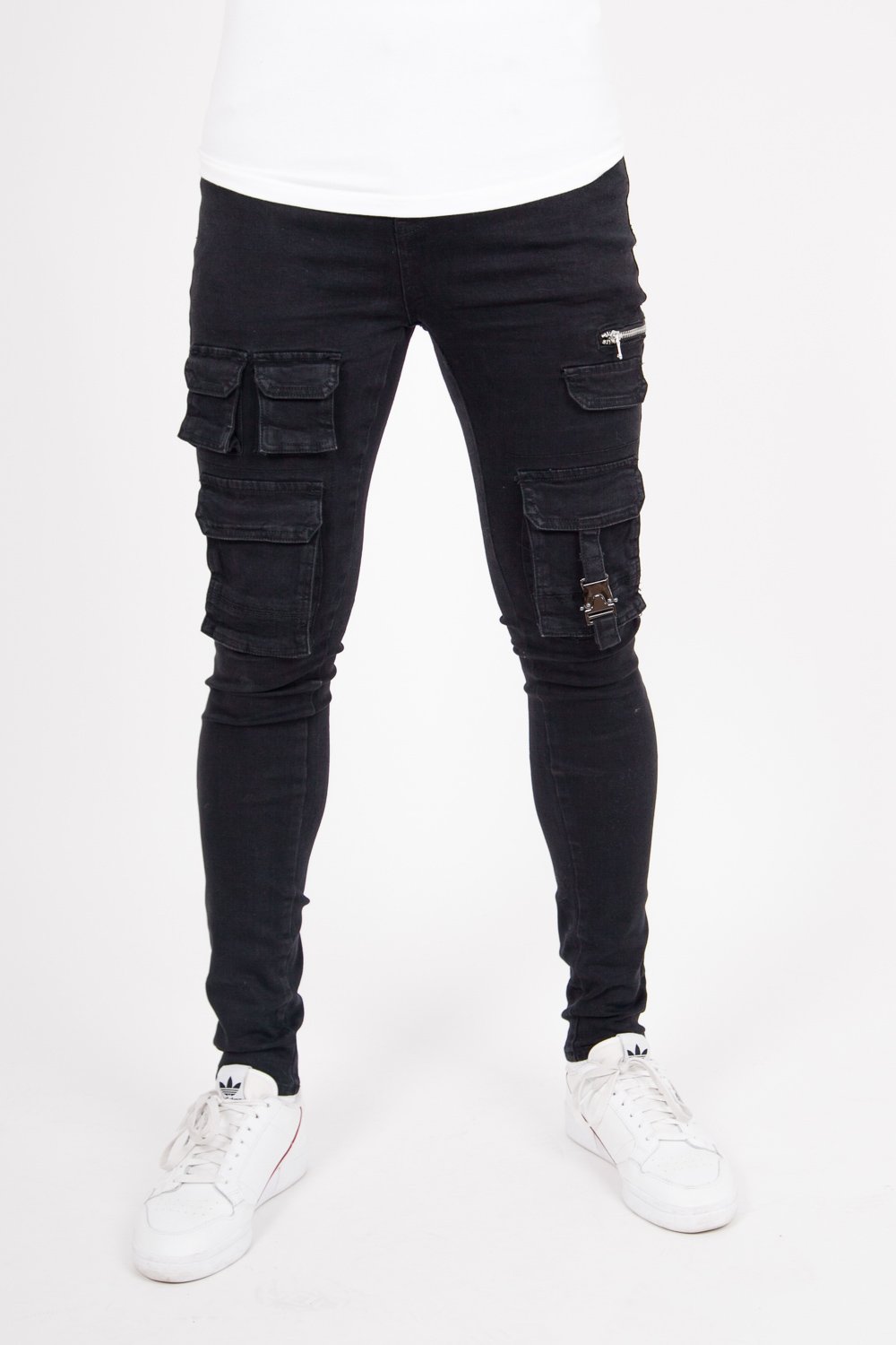 Sixth June - Jean poches tactique zip Noir
