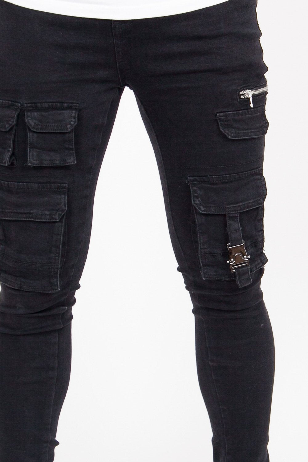 Sixth June - Jean poches tactique zip Noir