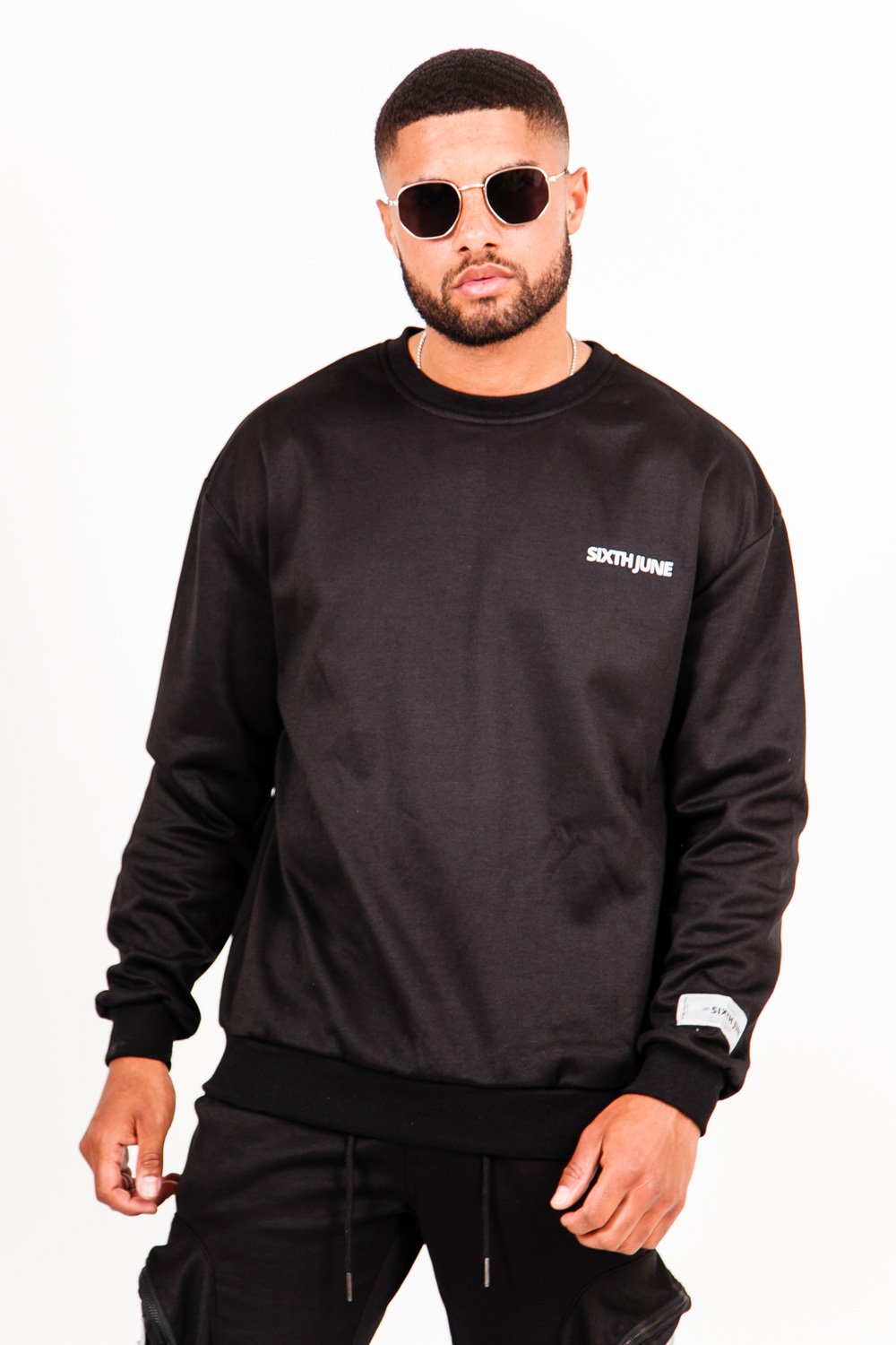 Sixth June - Sweat-shirt réfléchissant patch logo noir