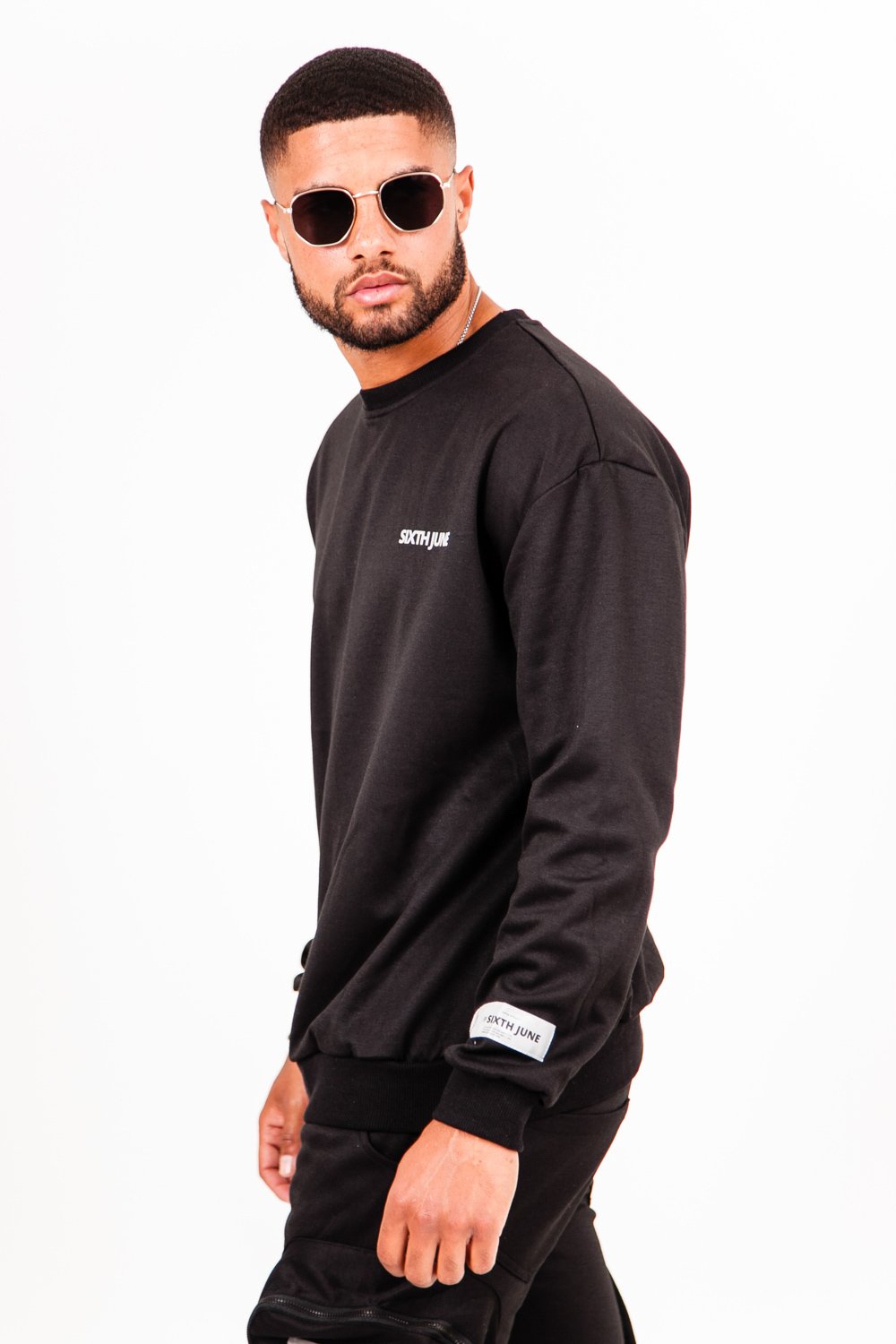 Sixth June - Sweat-shirt réfléchissant patch logo noir