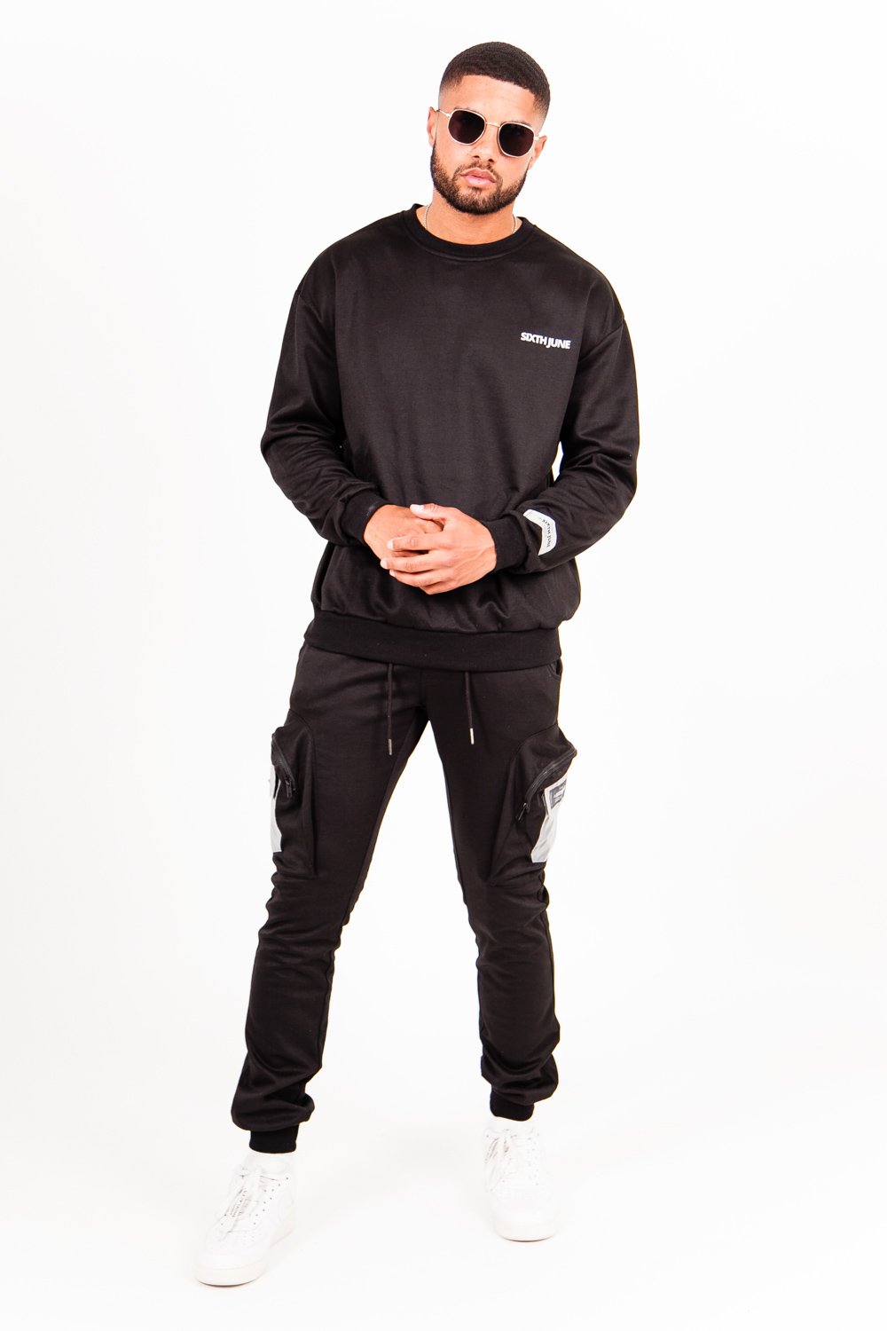 Sixth June - Sweat-shirt réfléchissant patch logo noir