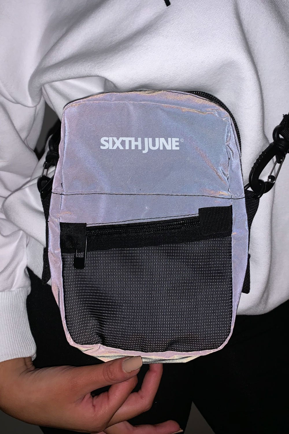 Sixth June - Sacoche multi-poches réfléchissant noir