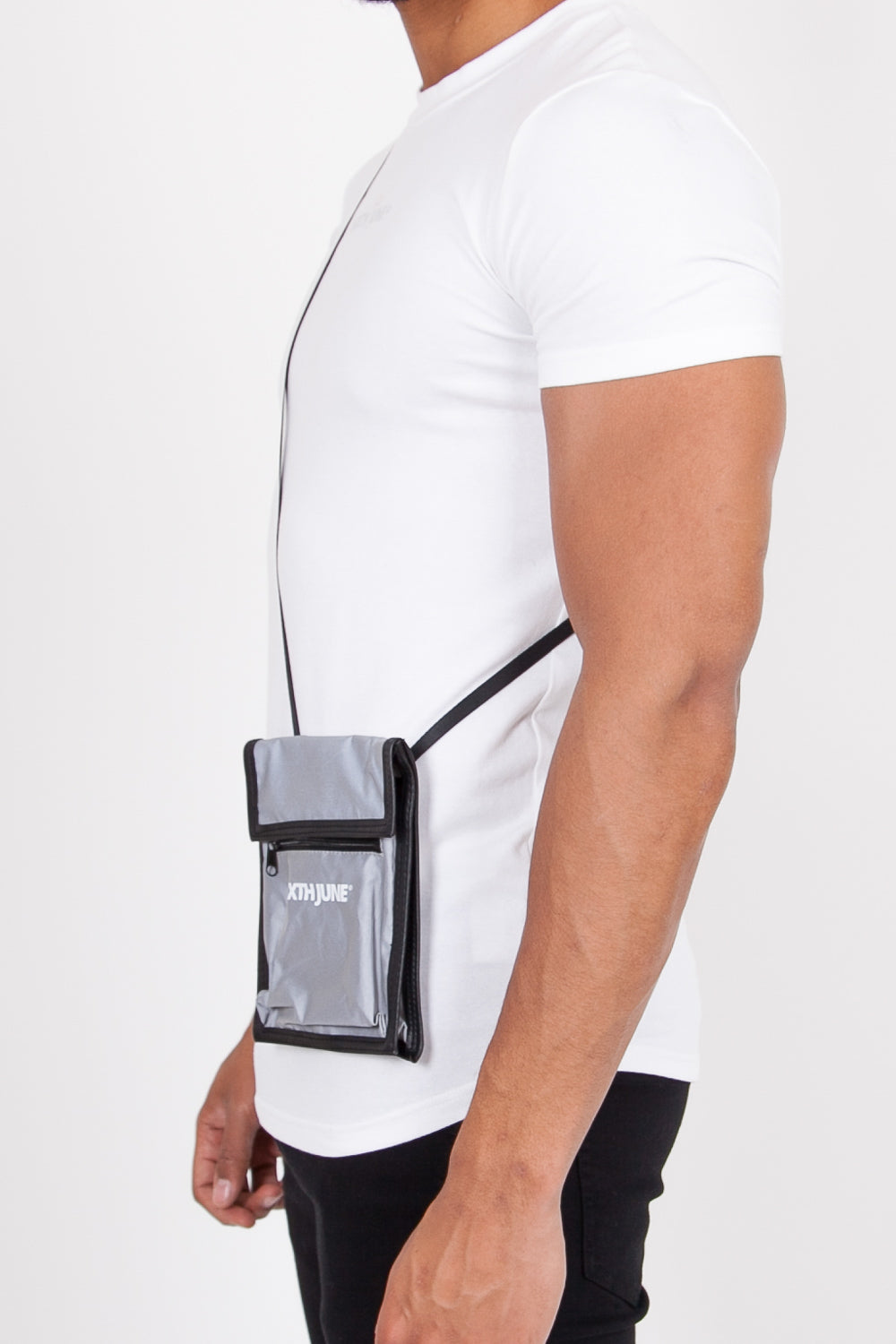 Sixth June - Sacoche bandoulière réfléchissant gris