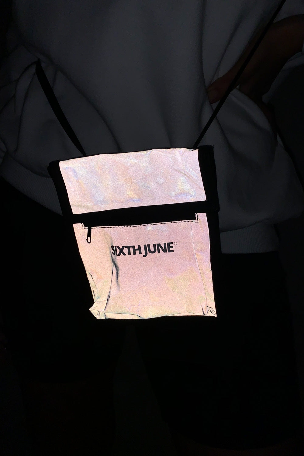 Sixth June - Sacoche bandoulière réfléchissant gris