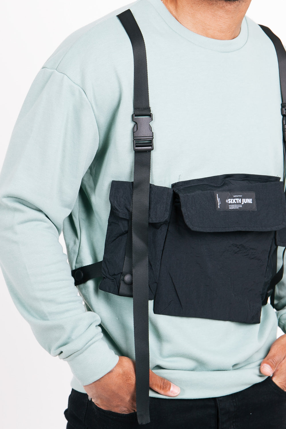 Sixth June - Sweat poche tactique turquoise