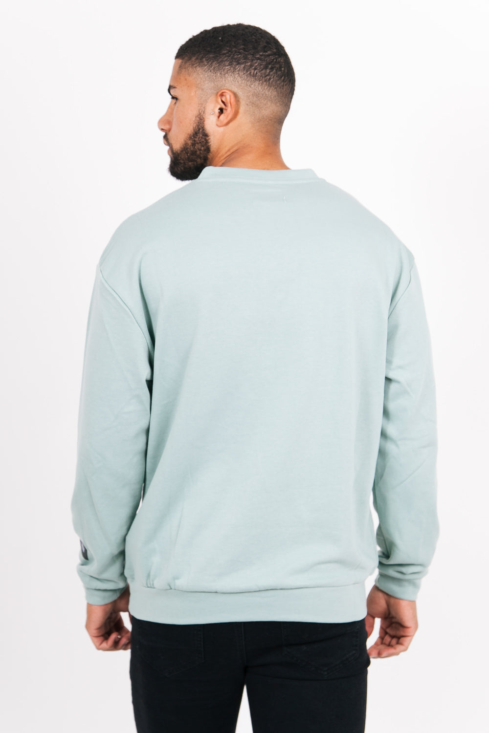 Sixth June - Sweat col rond logo turquoise