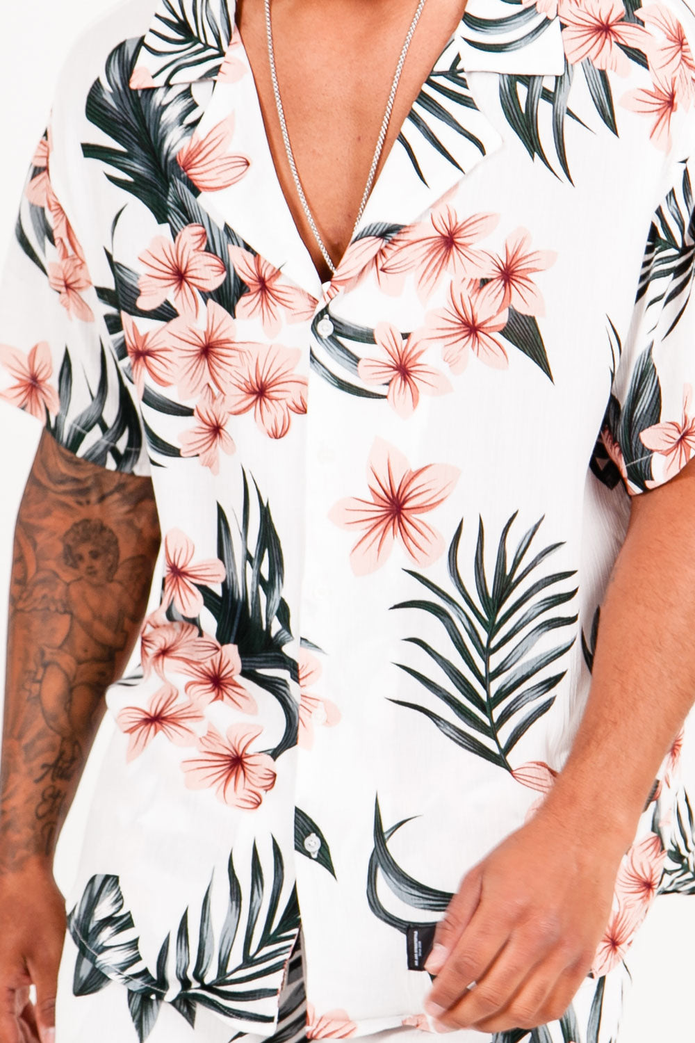 Sixth June - Chemise imprimé fleur tropical blanc