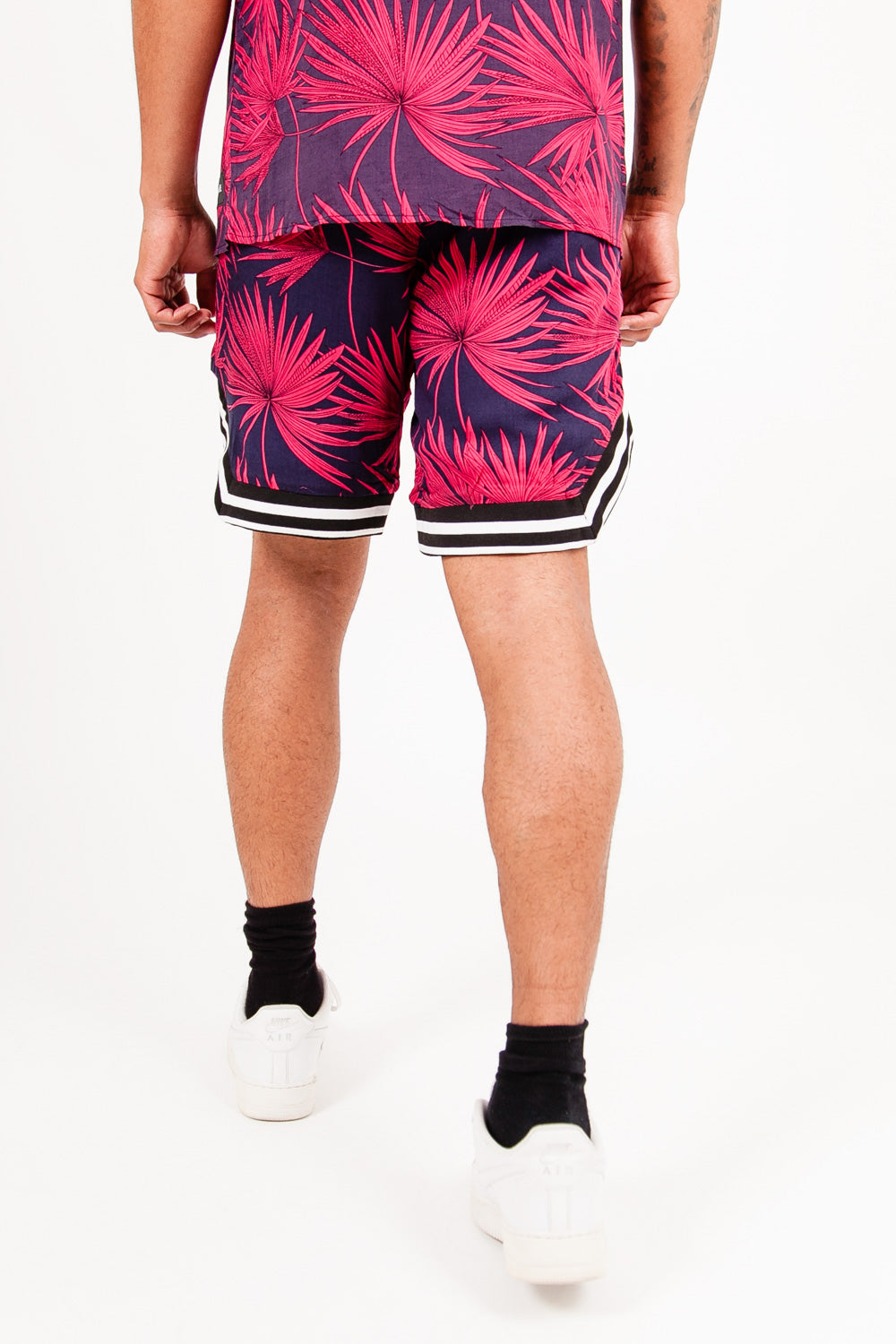 Sixth June - Short imprimé tropical palm spring bleu