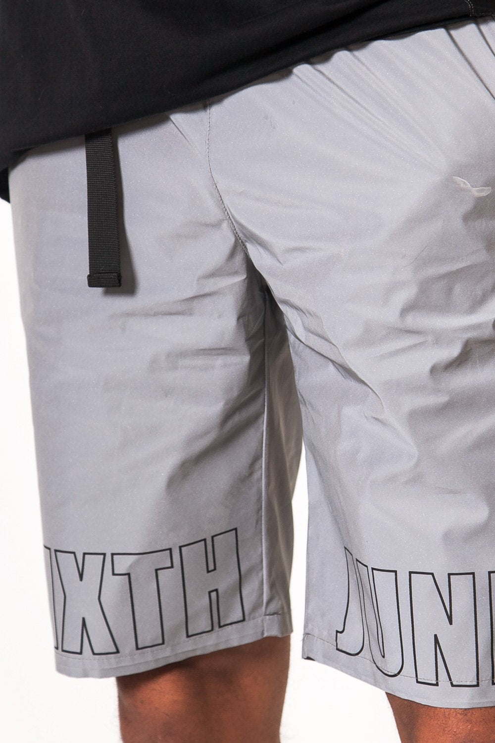 Reflective logo shorts grey