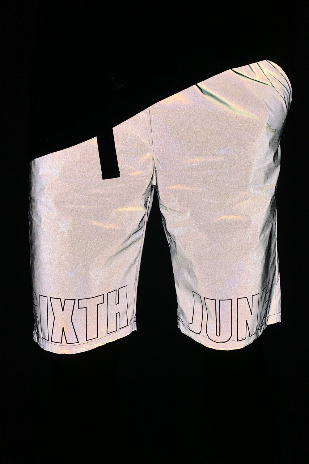 Reflective logo shorts grey