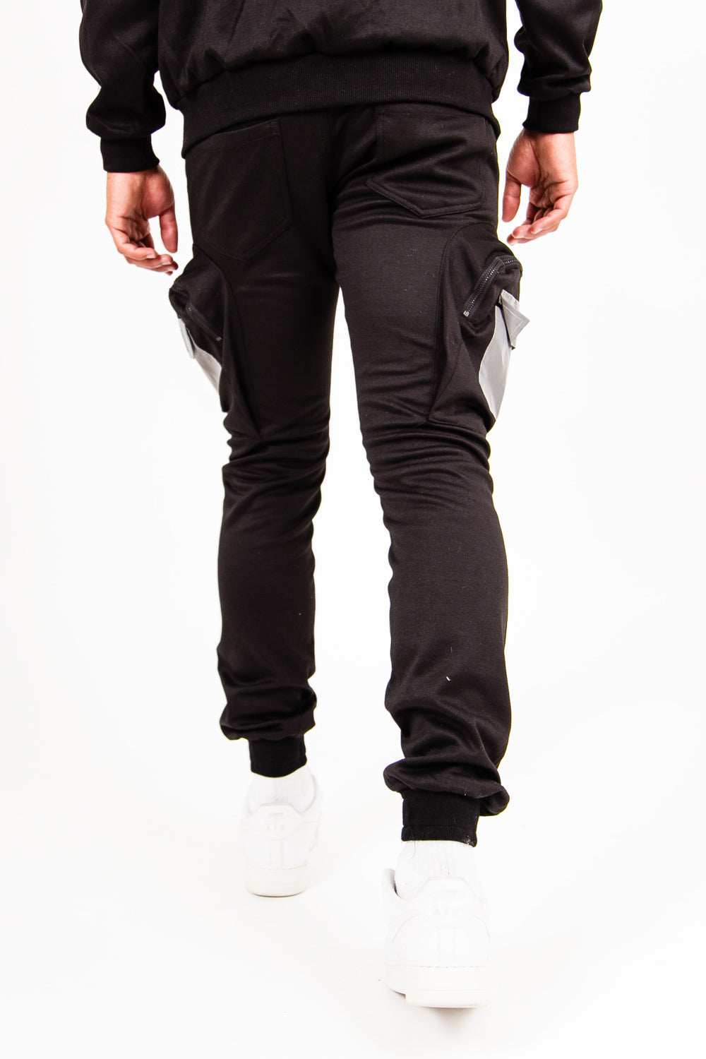 Sixth June - Pantalon jogging cargo réfléchissant noir