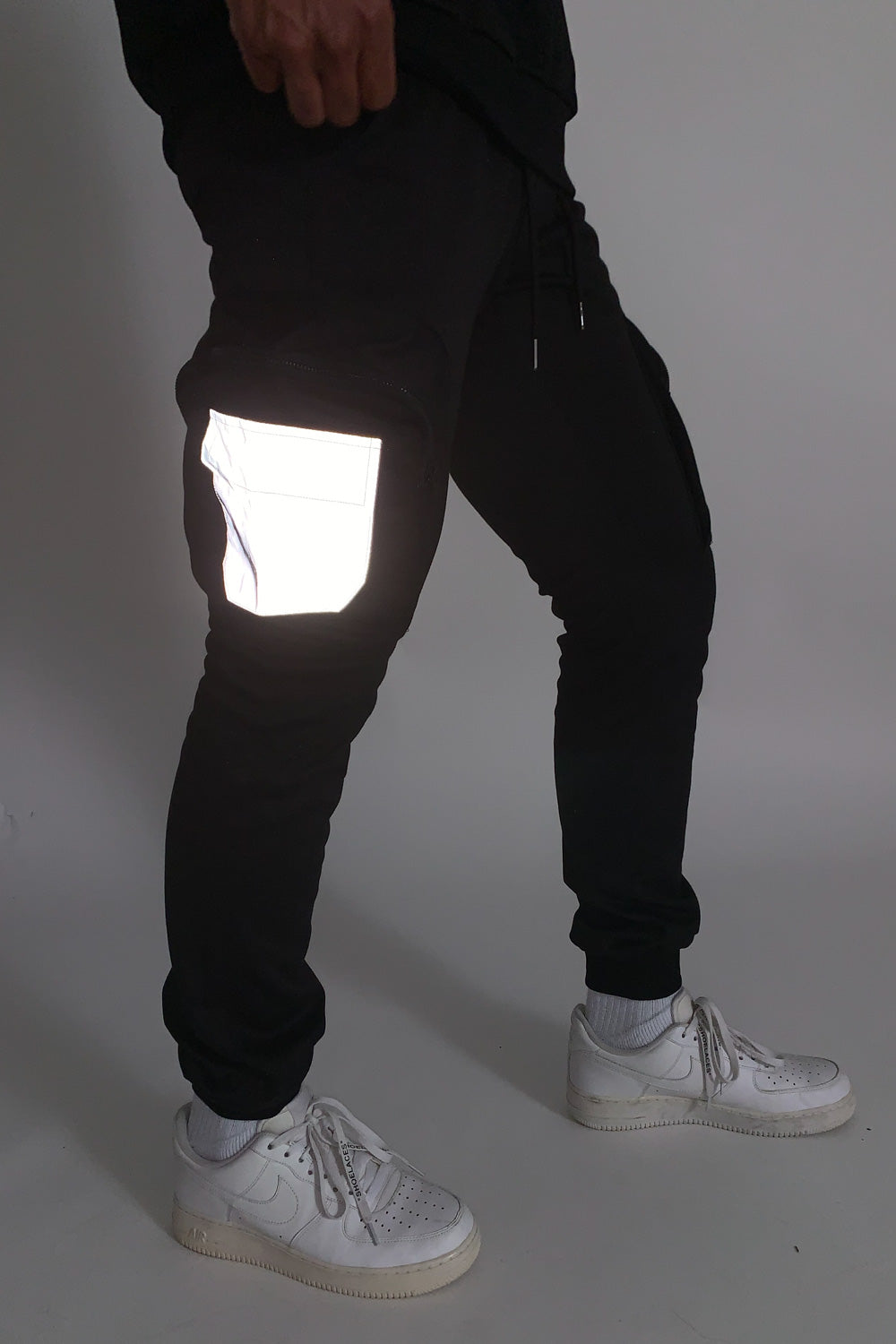 Sixth June - Pantalon jogging cargo réfléchissant noir