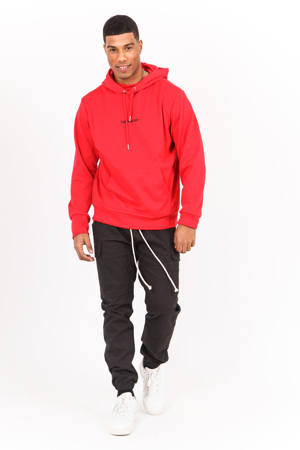 Sixth June - Sweat capuche bandana rouge