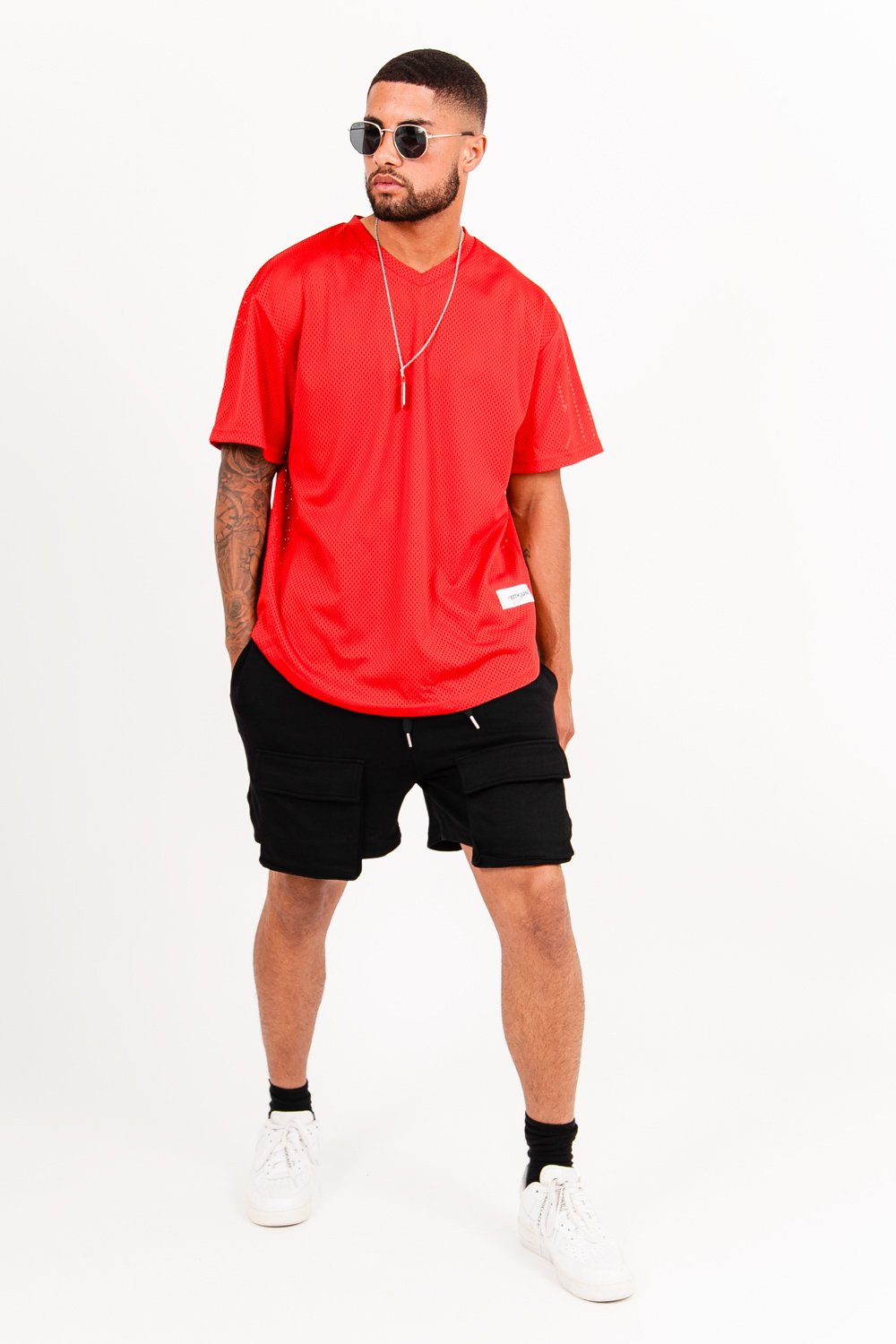 Sixth June - Maillot mesh logo Rouge