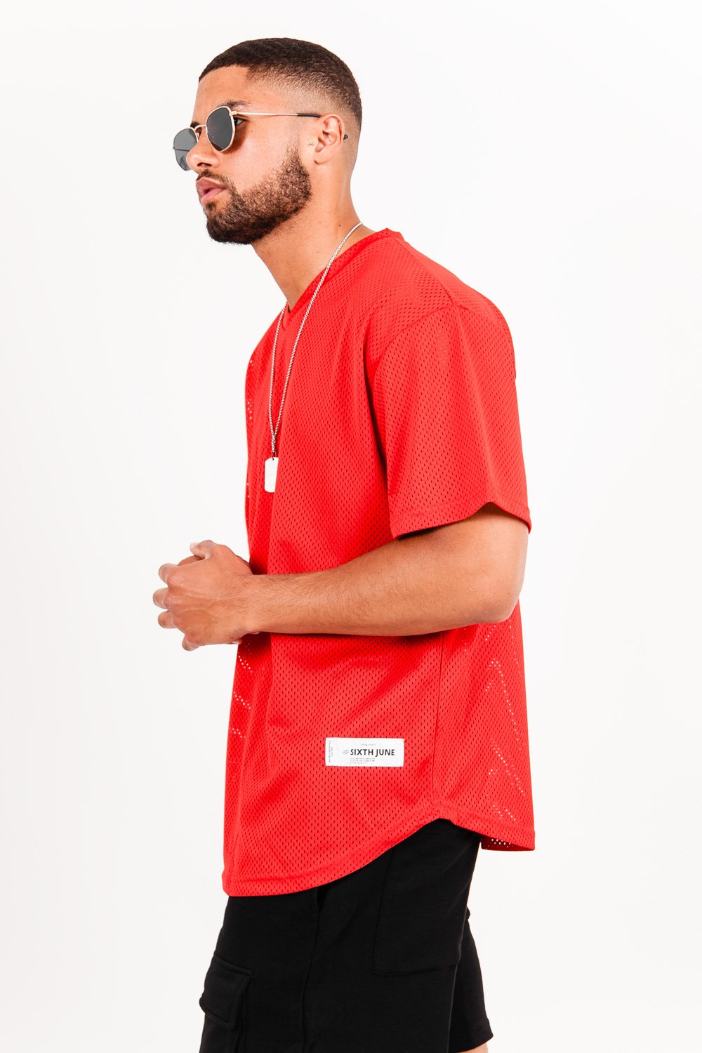 Sixth June - Maillot mesh logo Rouge
