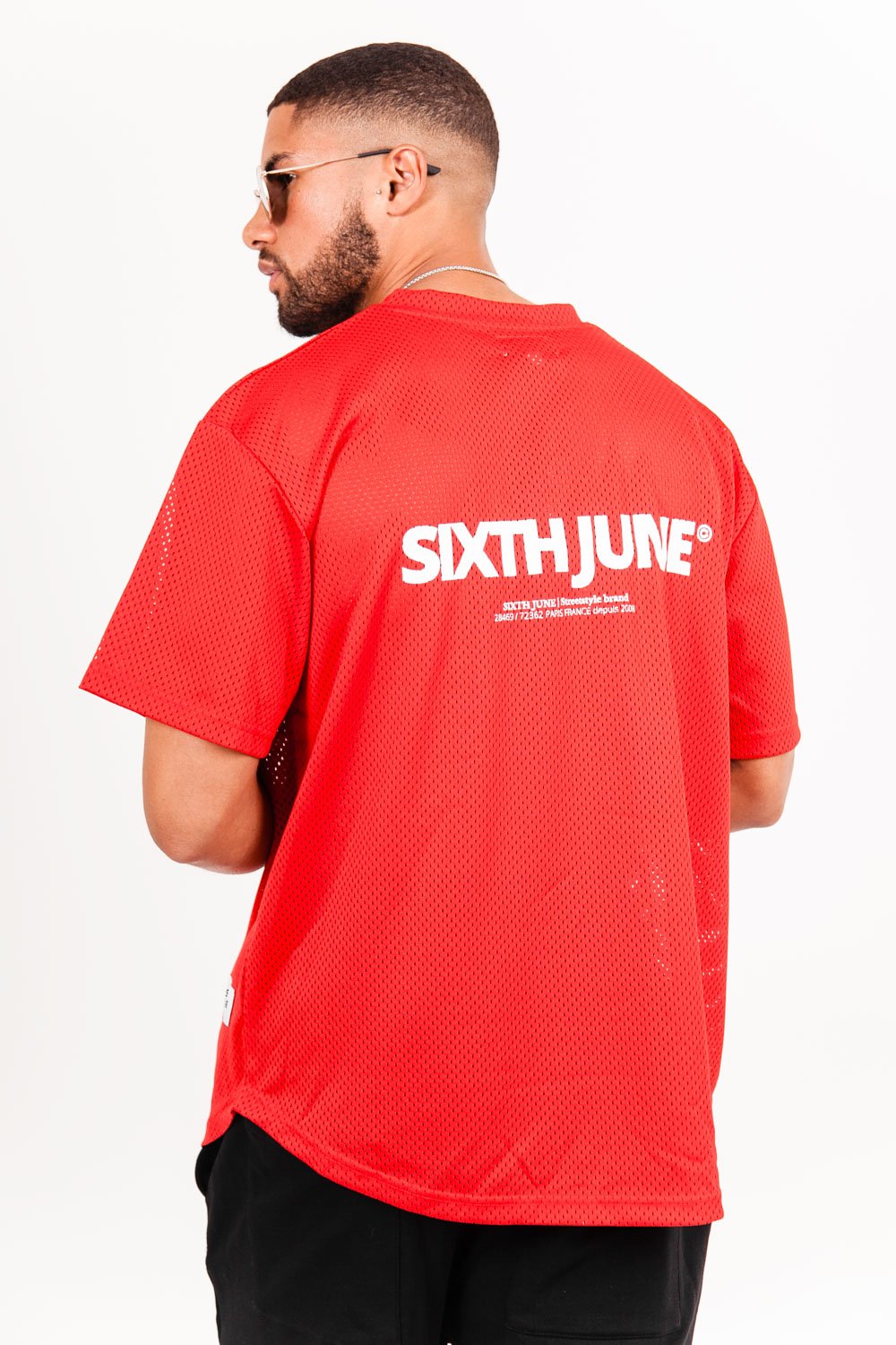 Sixth June - Maillot mesh logo Rouge