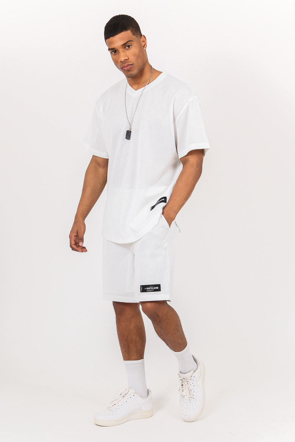 Sixth June - Maillot mesh logo blanc