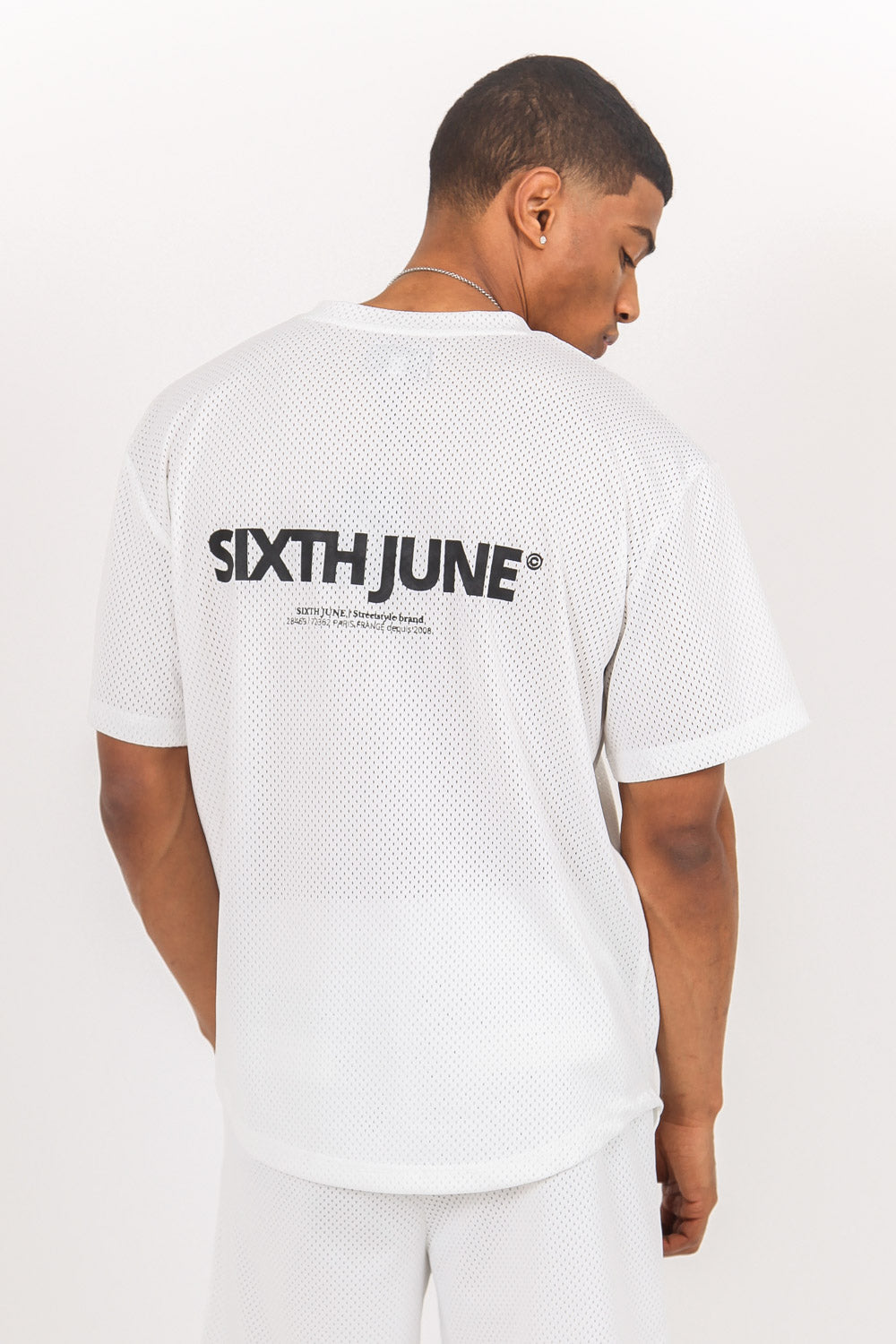 Sixth June - Maillot mesh logo blanc