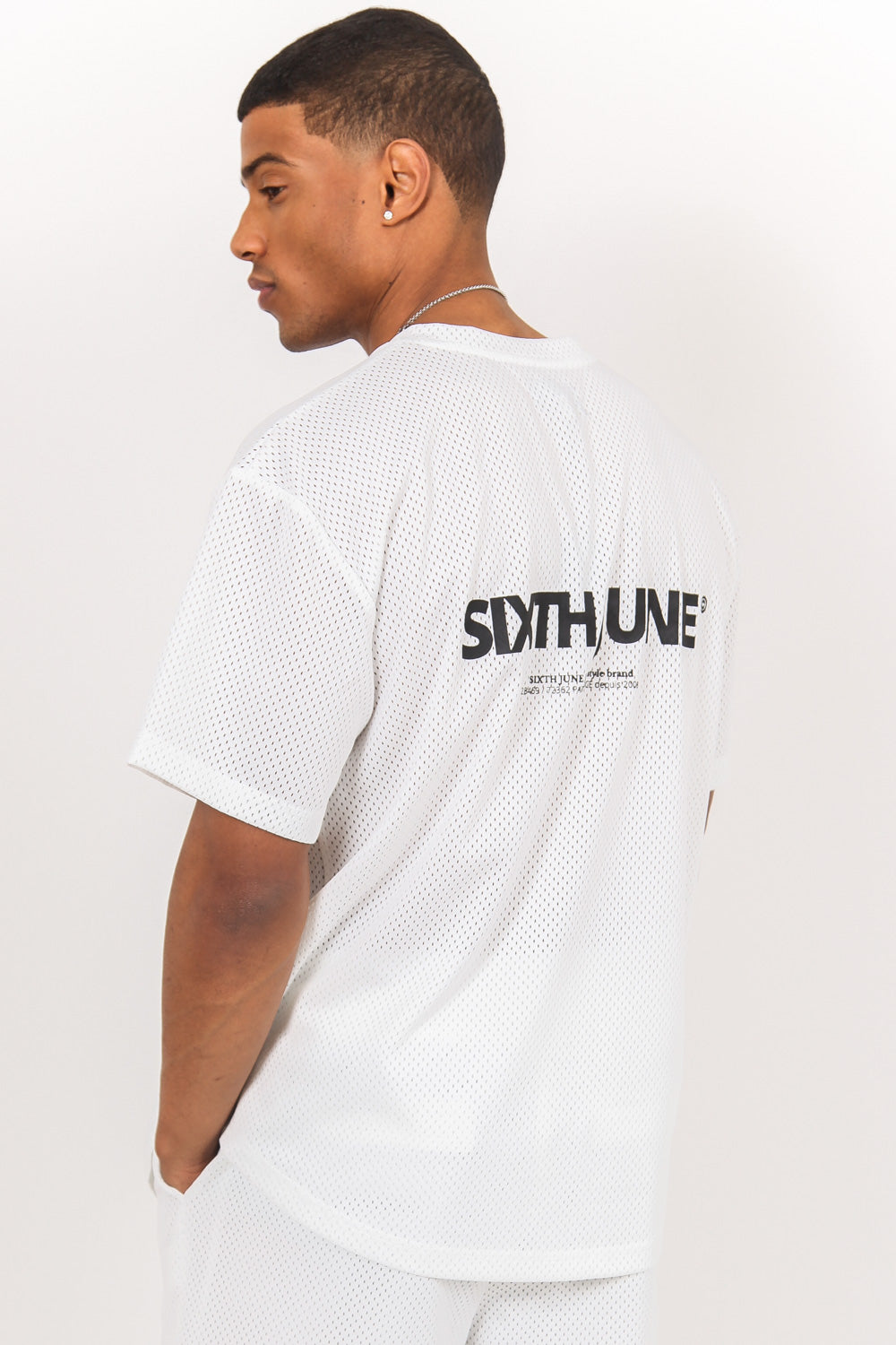Sixth June - Maillot mesh logo blanc
