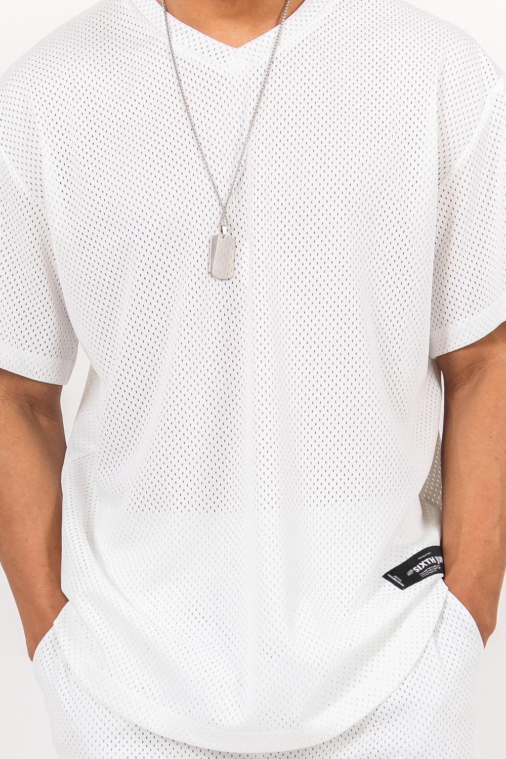 Sixth June - Maillot mesh logo blanc