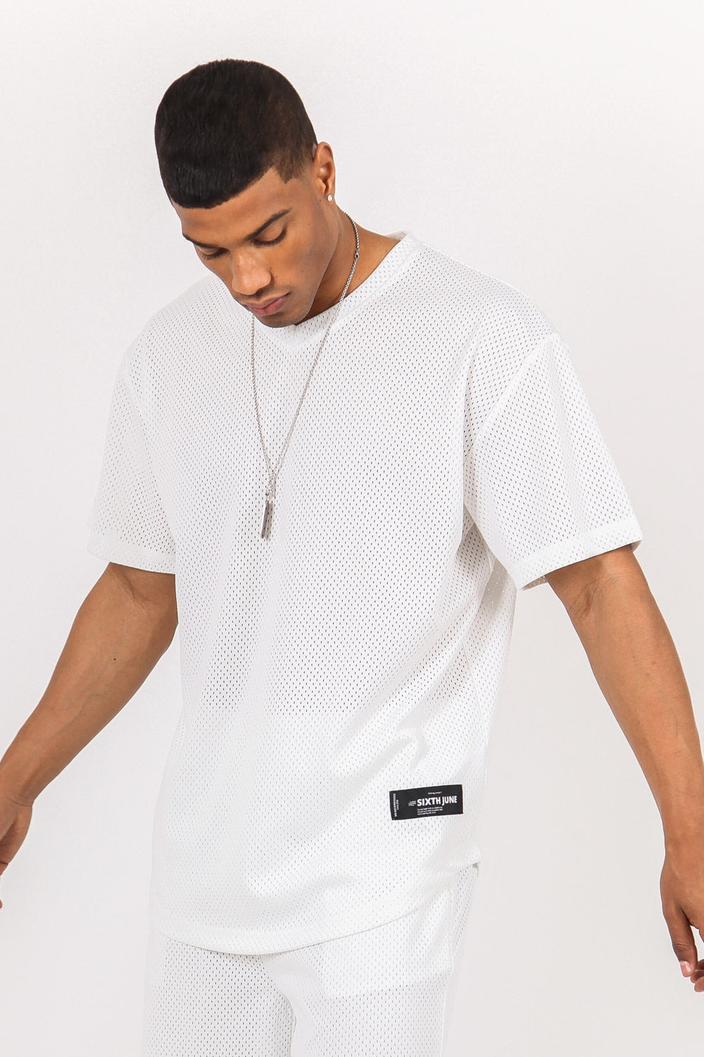 Sixth June - Maillot mesh logo blanc