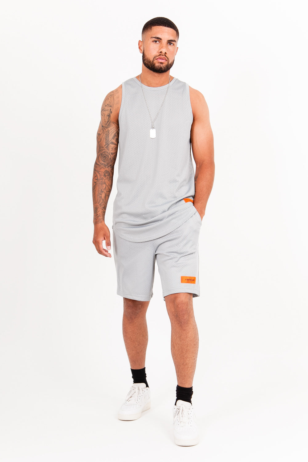 Sixth June - Débardeur maillot mesh Gris