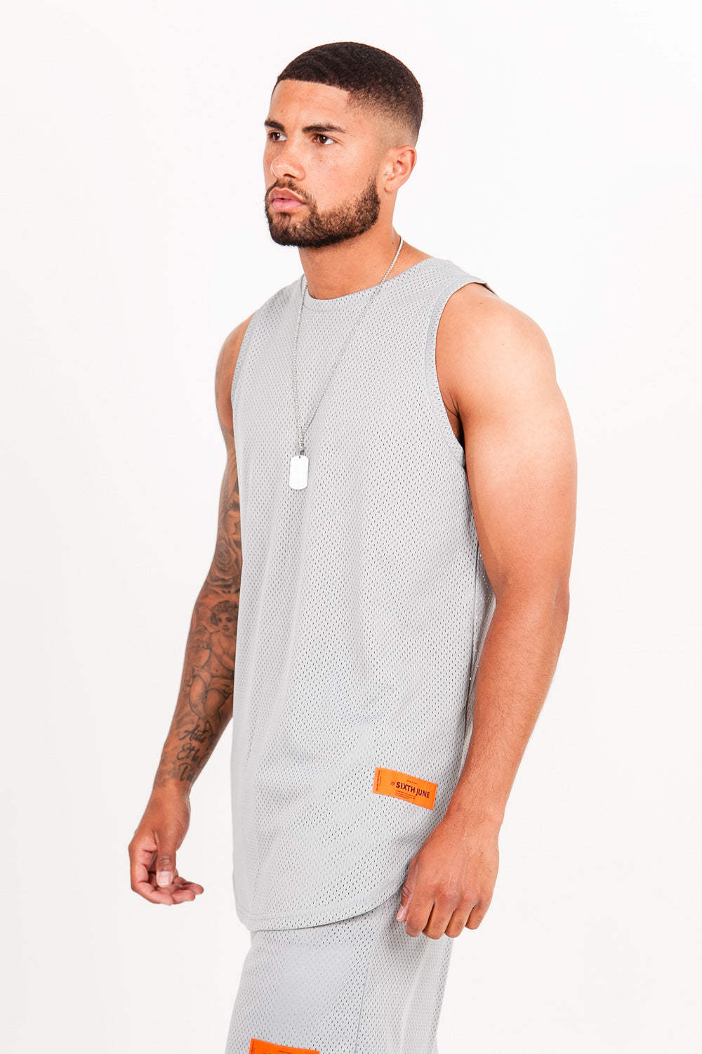 Sixth June - Débardeur maillot mesh Gris