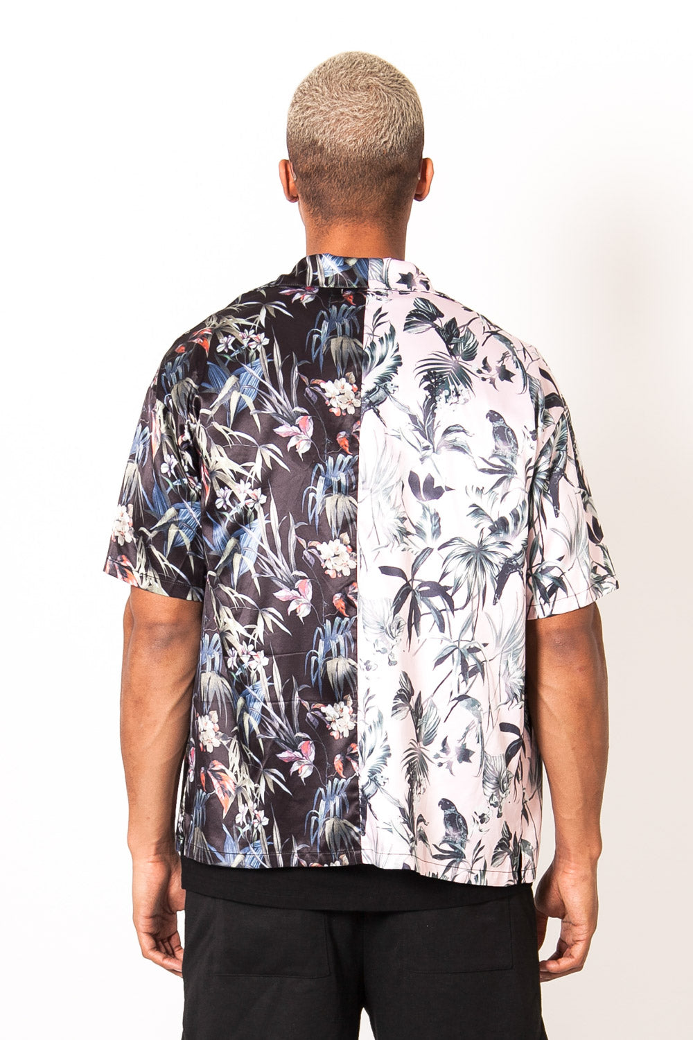 Sixth June - Chemisette tropical bicolore rose noir