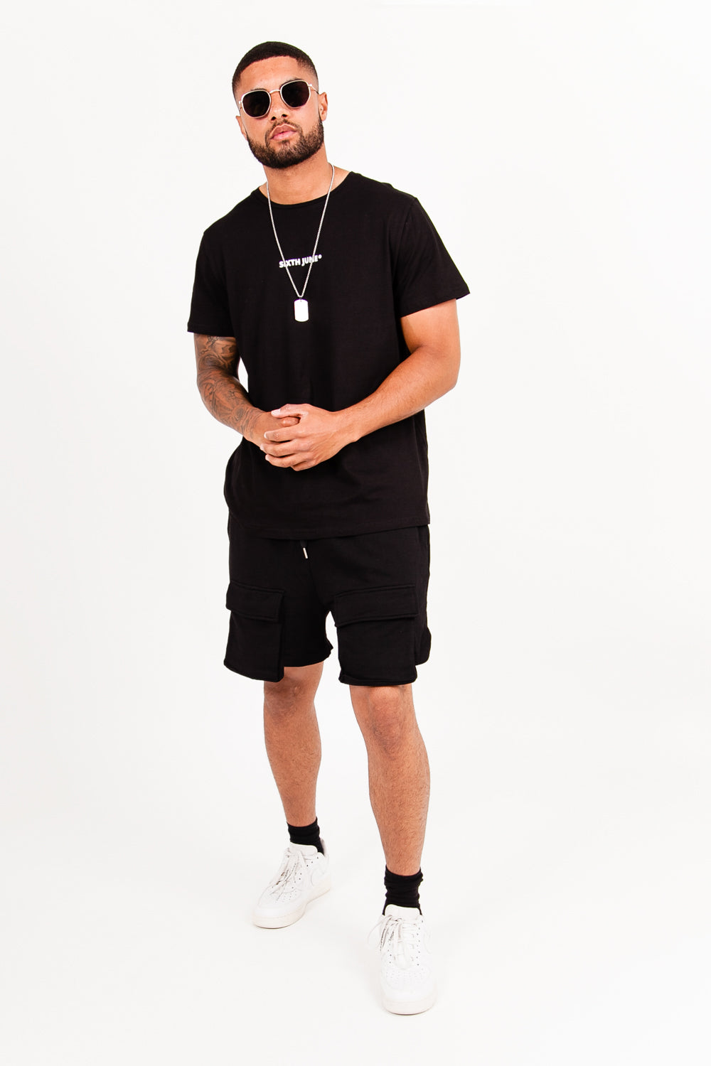 Sixth June - Short coton poche cargo noir