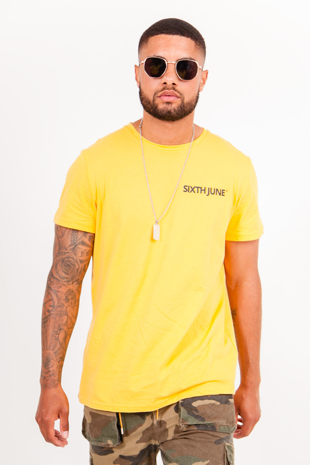 Sixth June - T-shirt imprimé double logo Jaune
