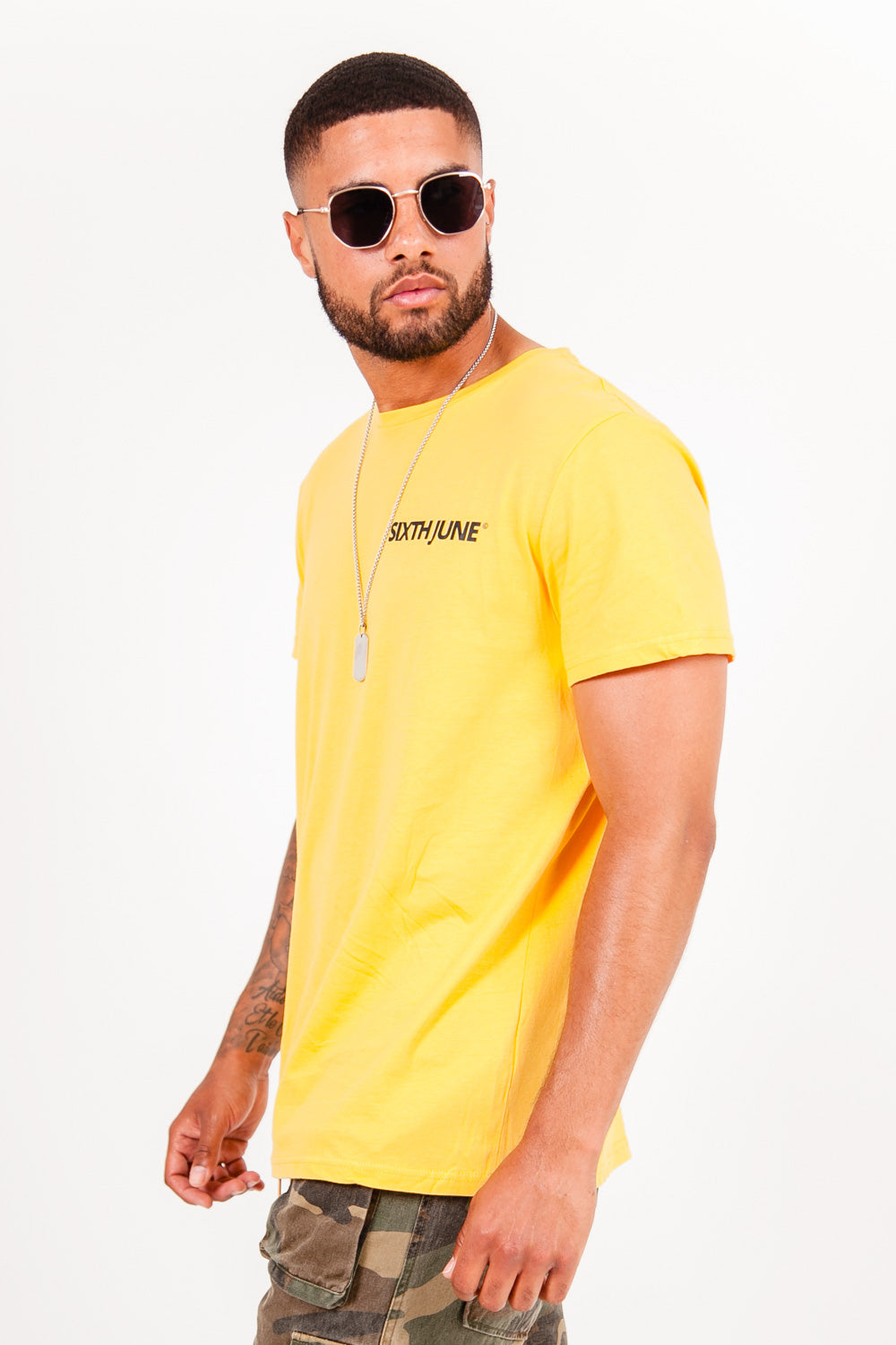 Sixth June - T-shirt imprimé double logo Jaune