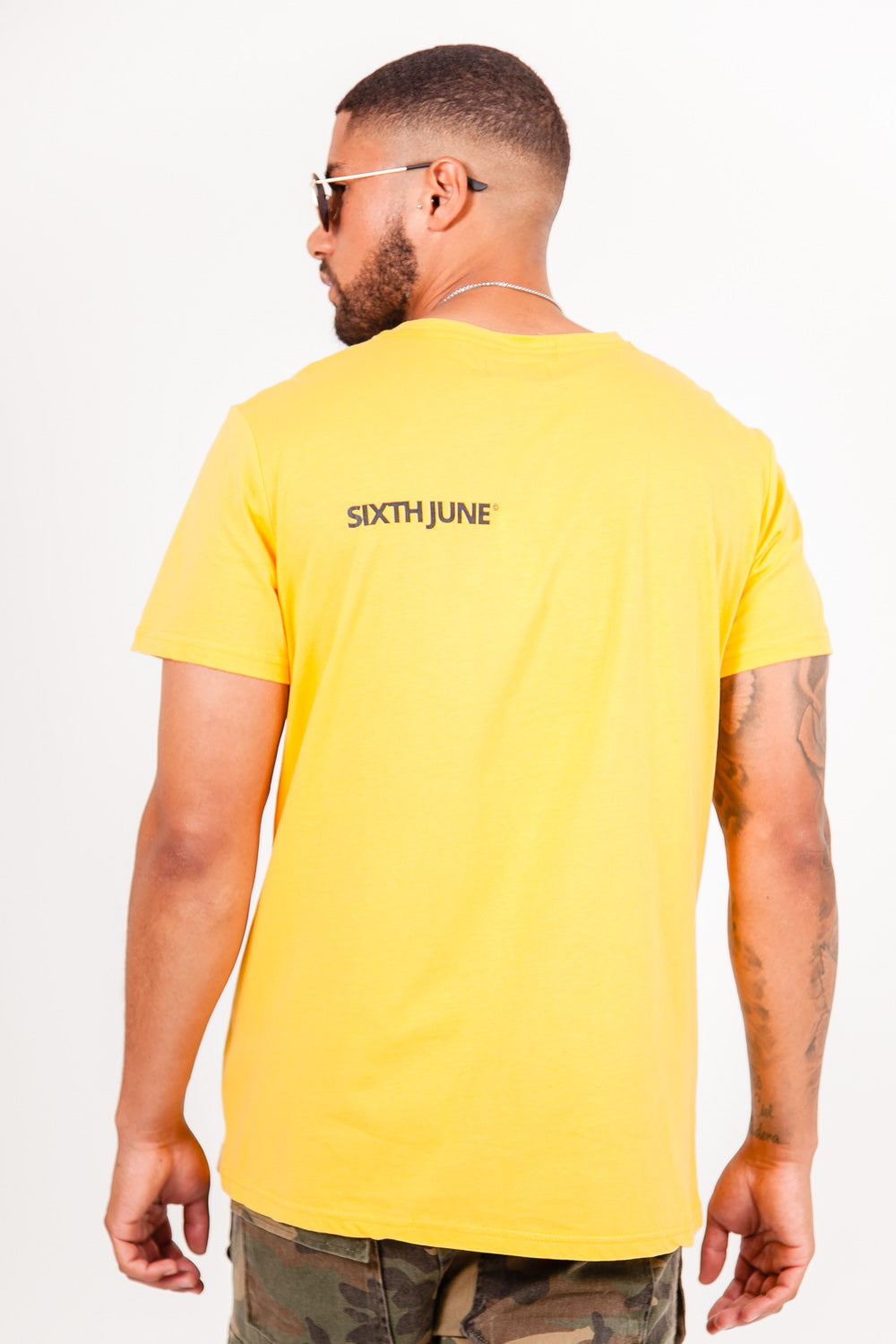 Sixth June - T-shirt imprimé double logo Jaune