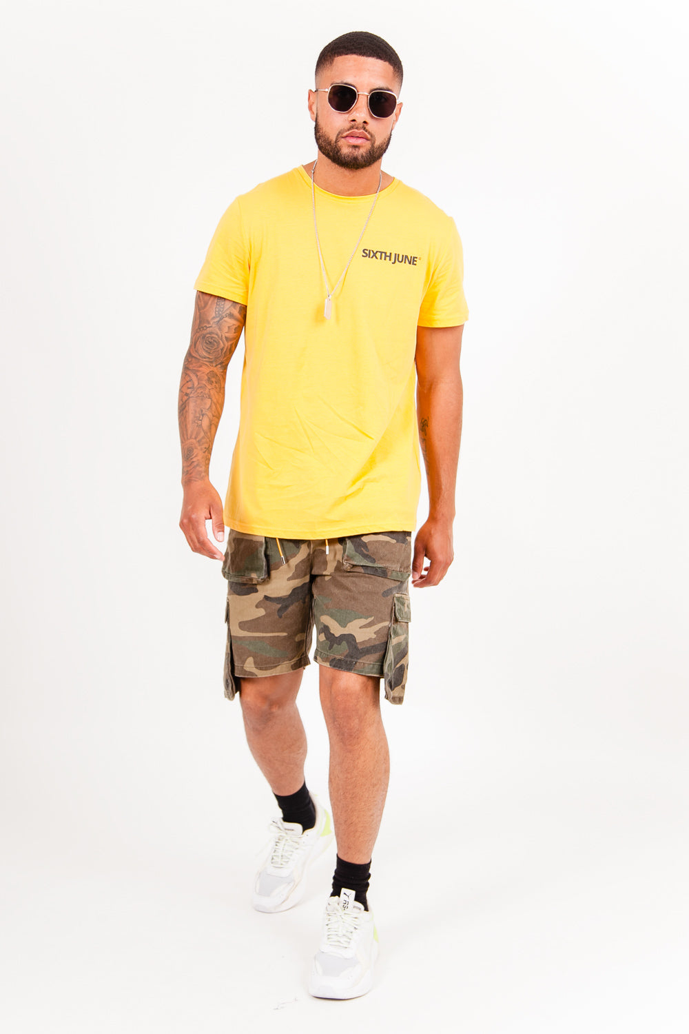 Sixth June - T-shirt imprimé double logo Jaune