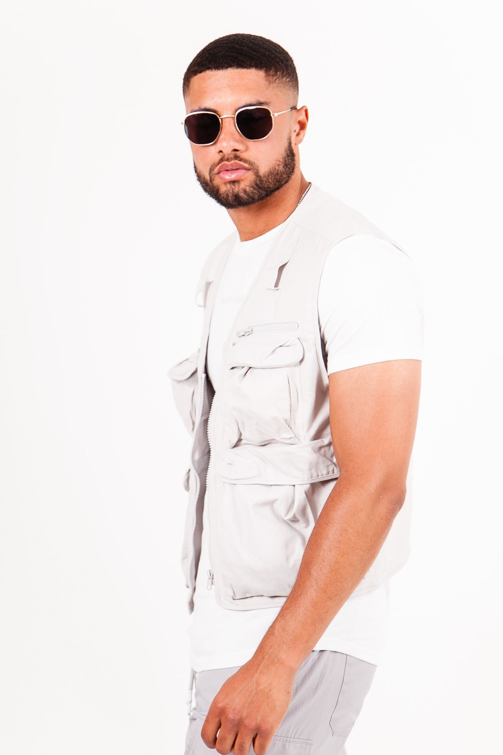 Sixth June - Gilet court multipoches Gris