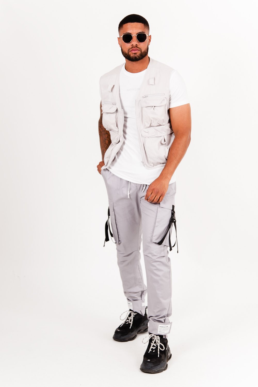 Sixth June - Gilet court multipoches Gris