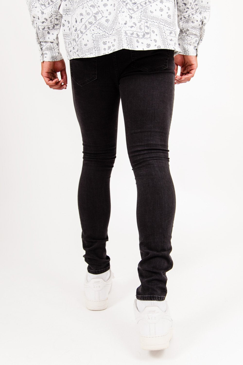 Sixth June - Jean biker bandana Noir