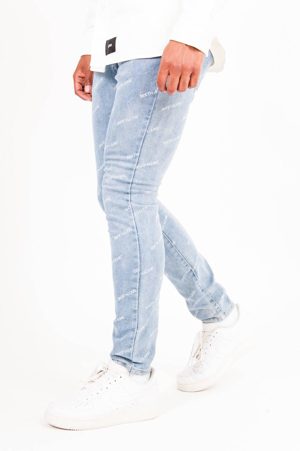 Sixth June - Jean all over logo bleu