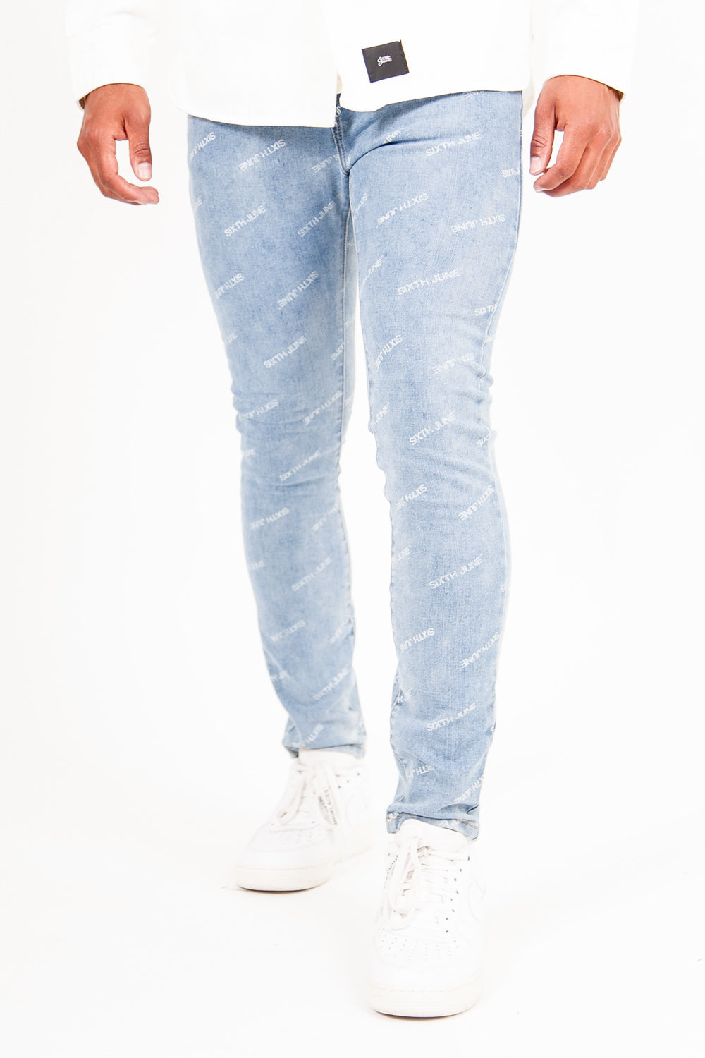 Sixth June - Jean all over logo bleu