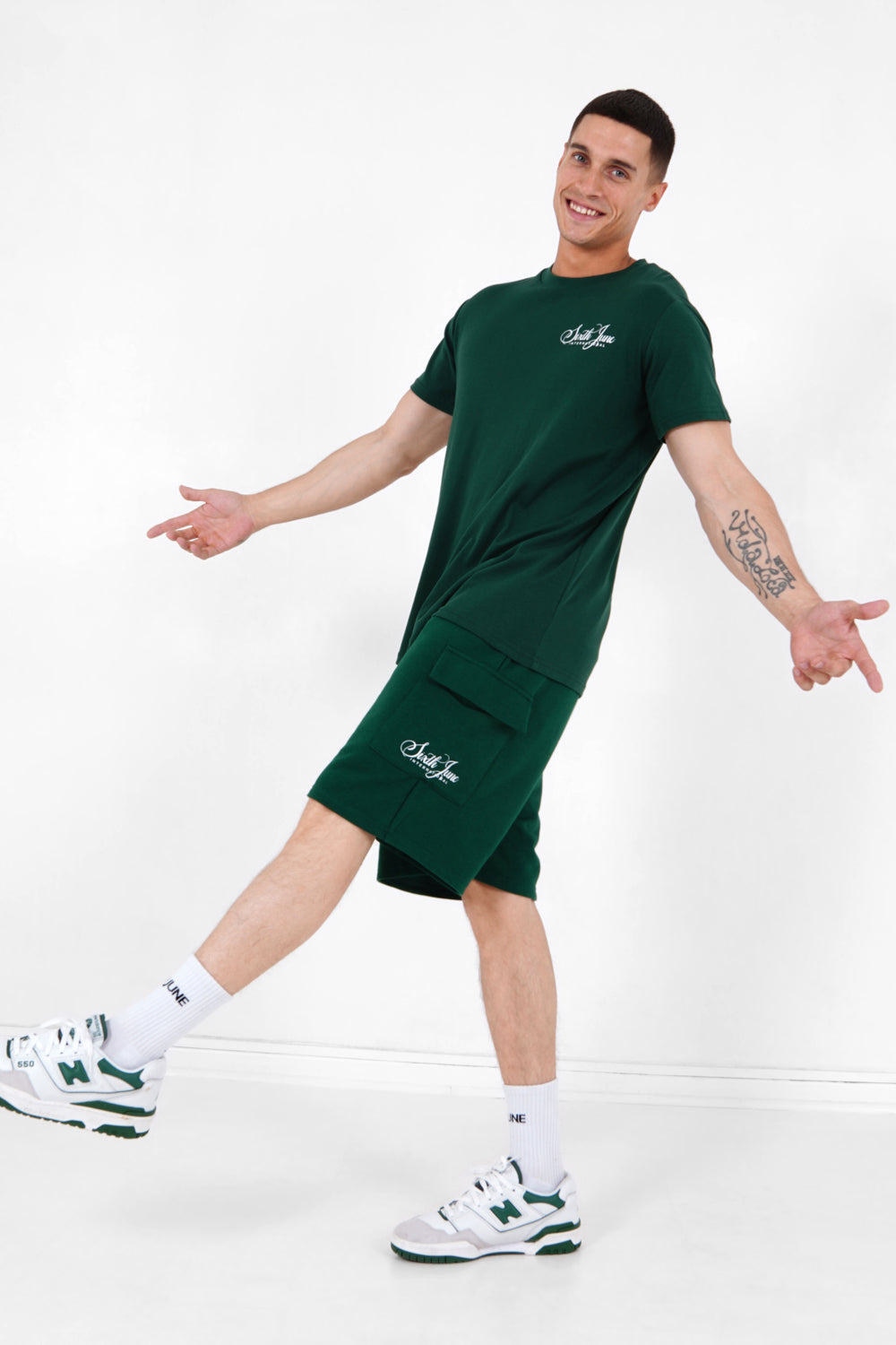 Sixth June - T-shirt logo signature Vert foncé