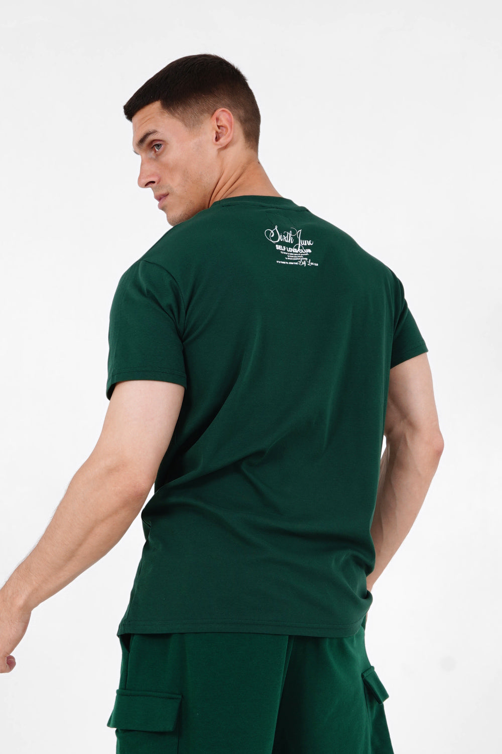 Sixth June - T-shirt logo signature Vert foncé