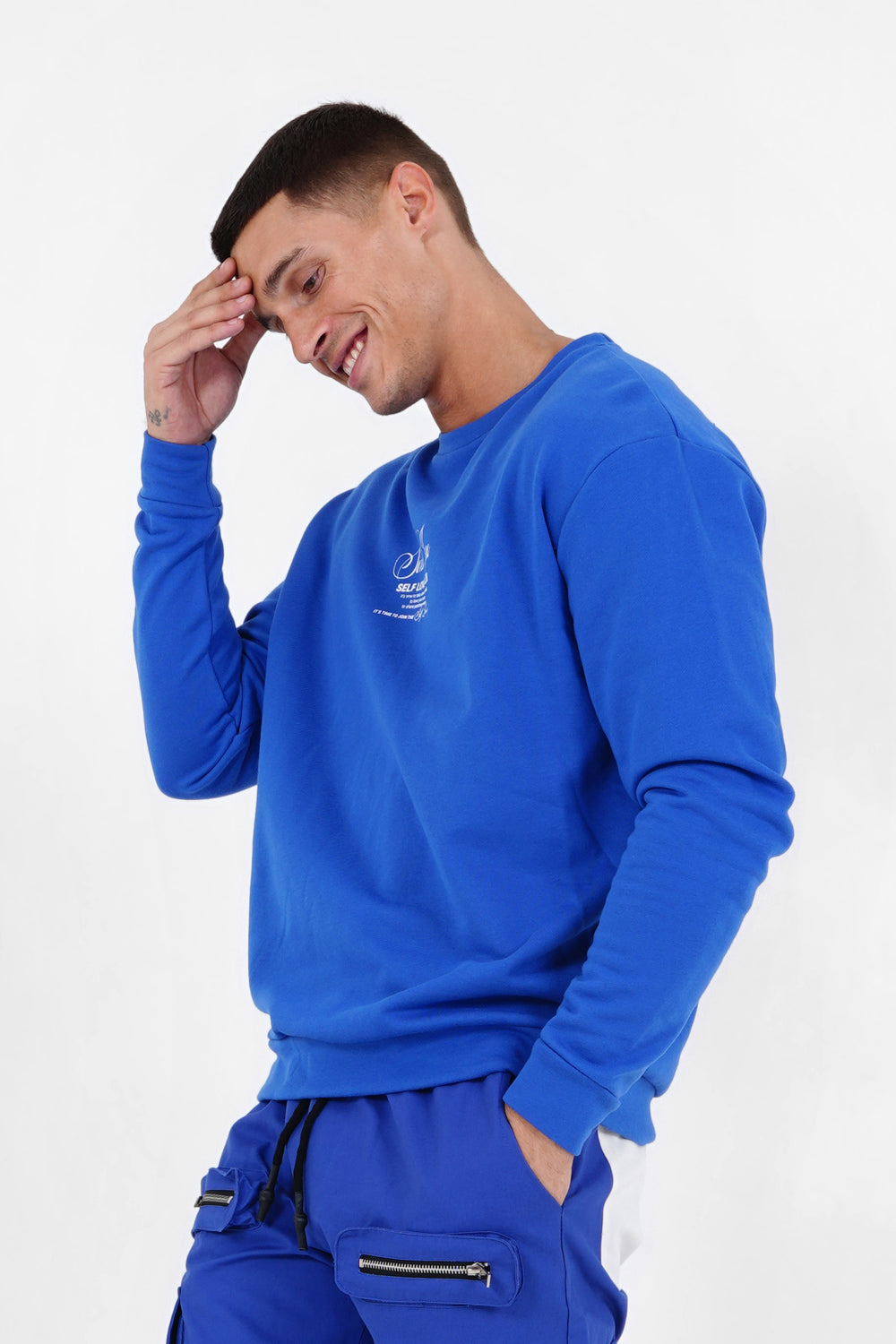 Sixth June - Sweat logo signature Bleu foncé