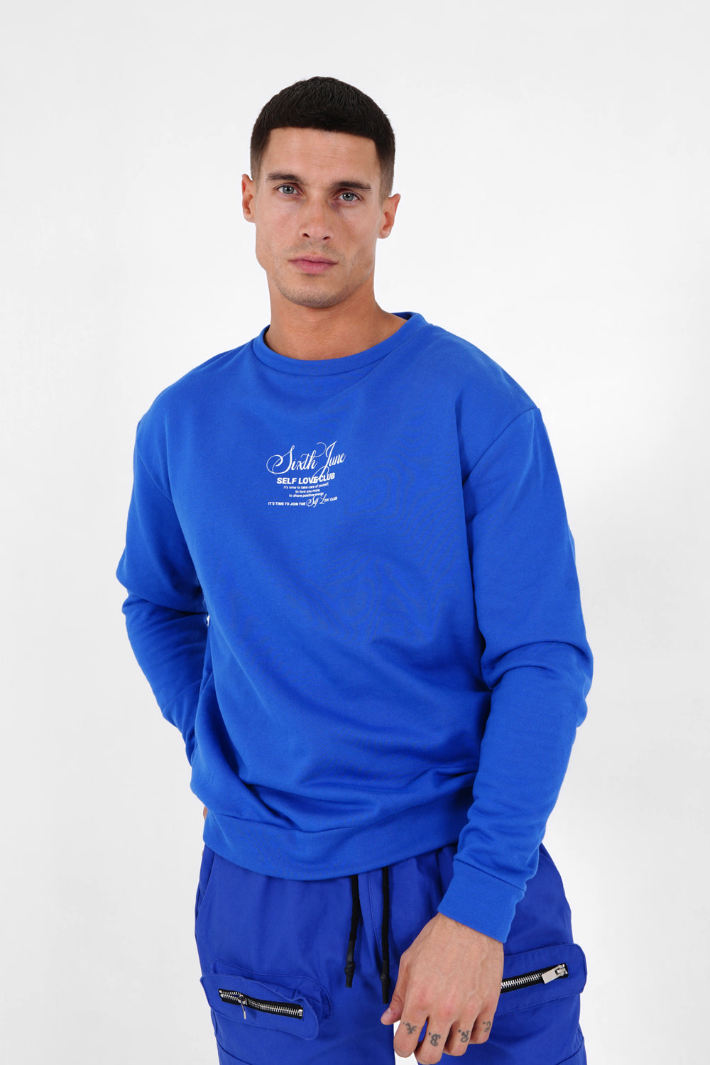 Sixth June - Sweat logo signature Bleu foncé