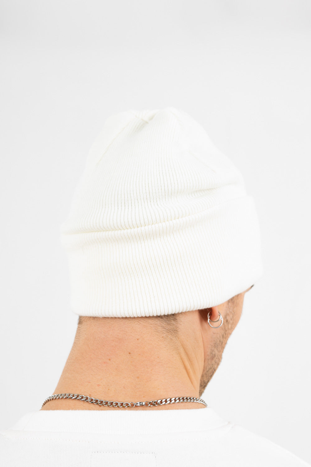Sixth June - Bonnet unisexe maille patch Blanc cassé
