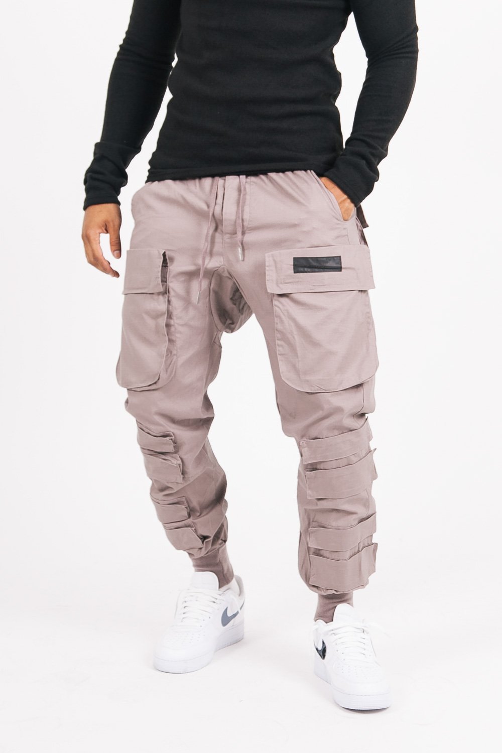 Sixth June - Pantalon cargo tactique large marron