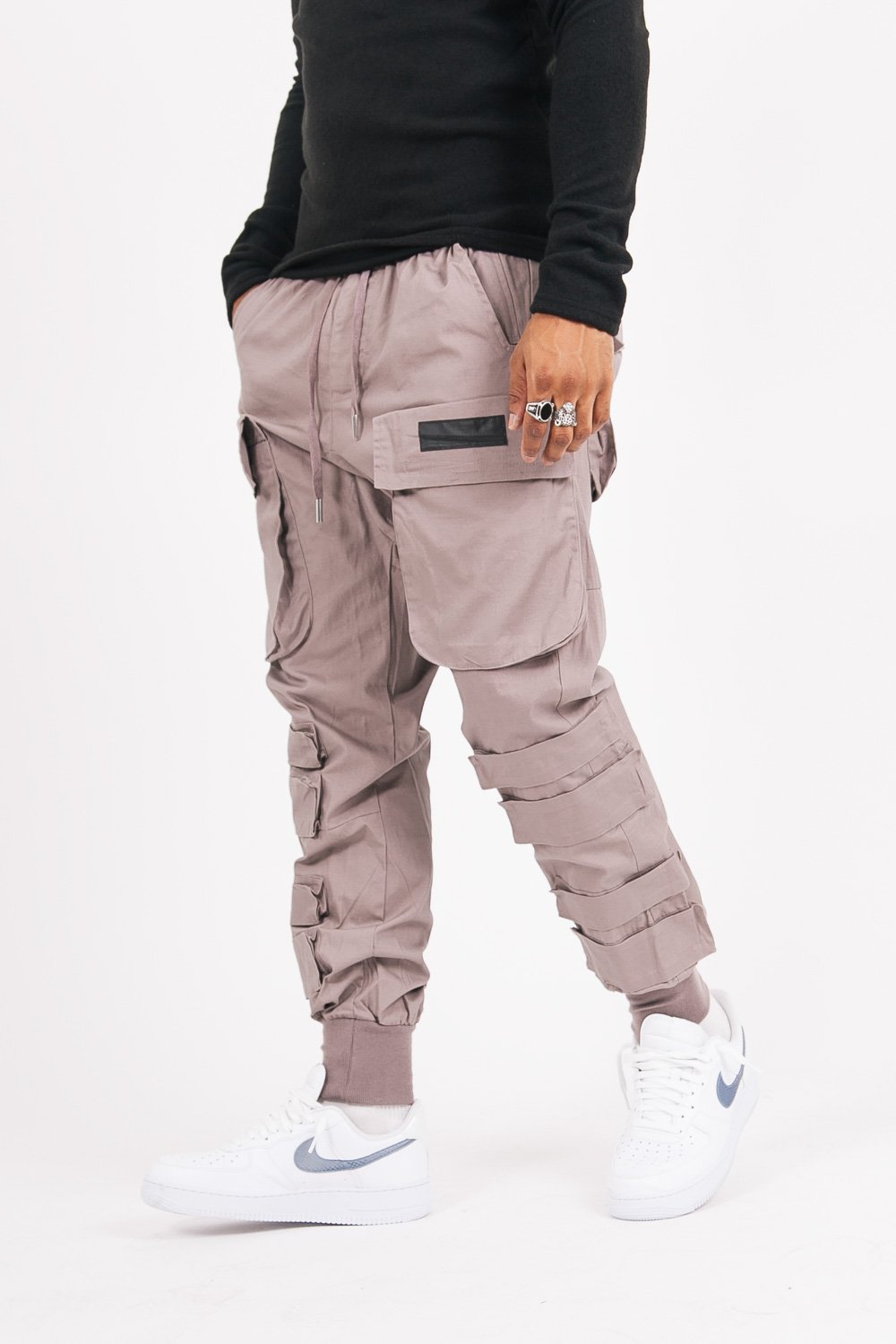 Sixth June - Pantalon cargo tactique large marron