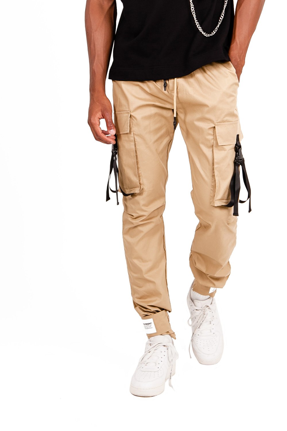 Sixth June - Pantalon cargo sangles Beige