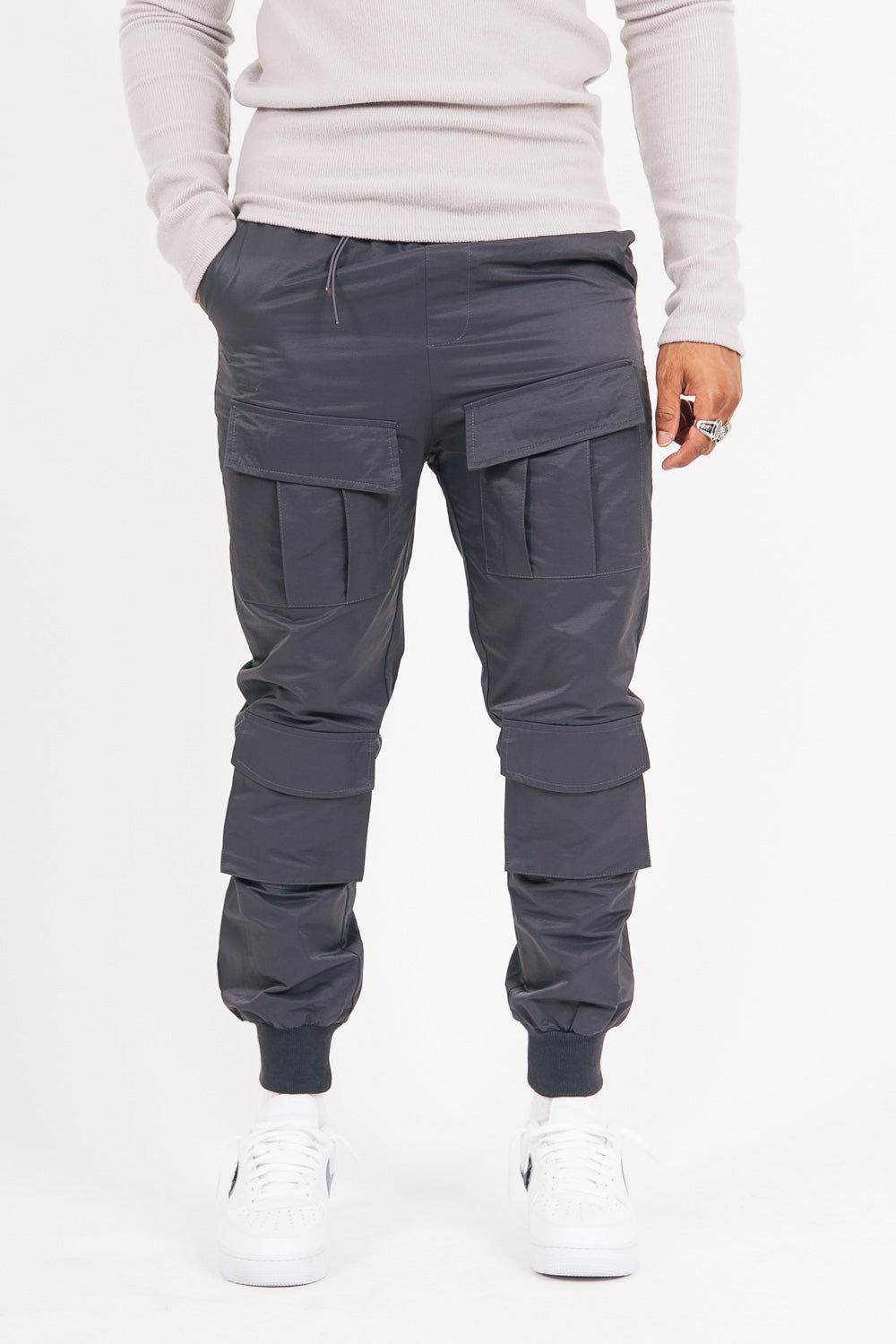 Sixth June - Pantalon cargo utilitaire gris foncé