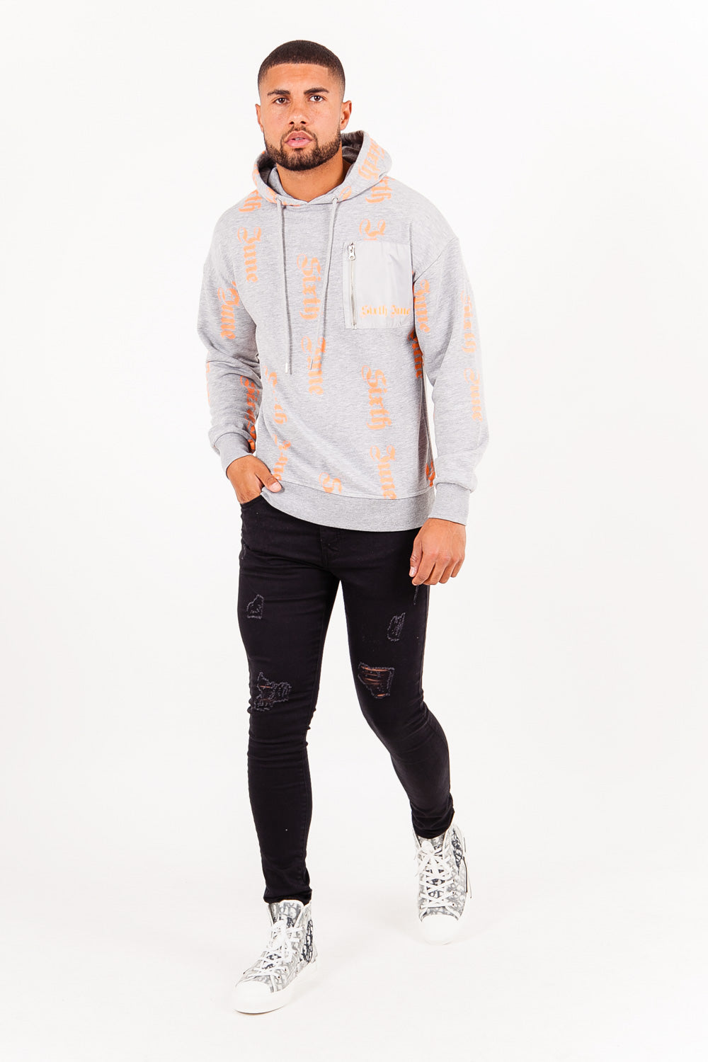 Sixth June - Sweatshirt all over gothique gris