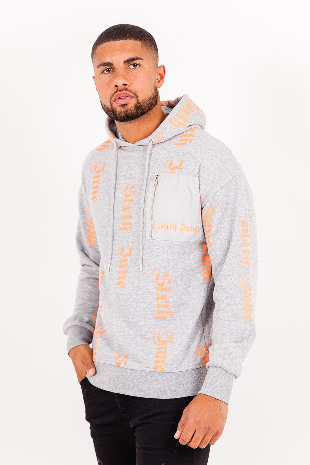 Sixth June - Sweatshirt all over gothique gris