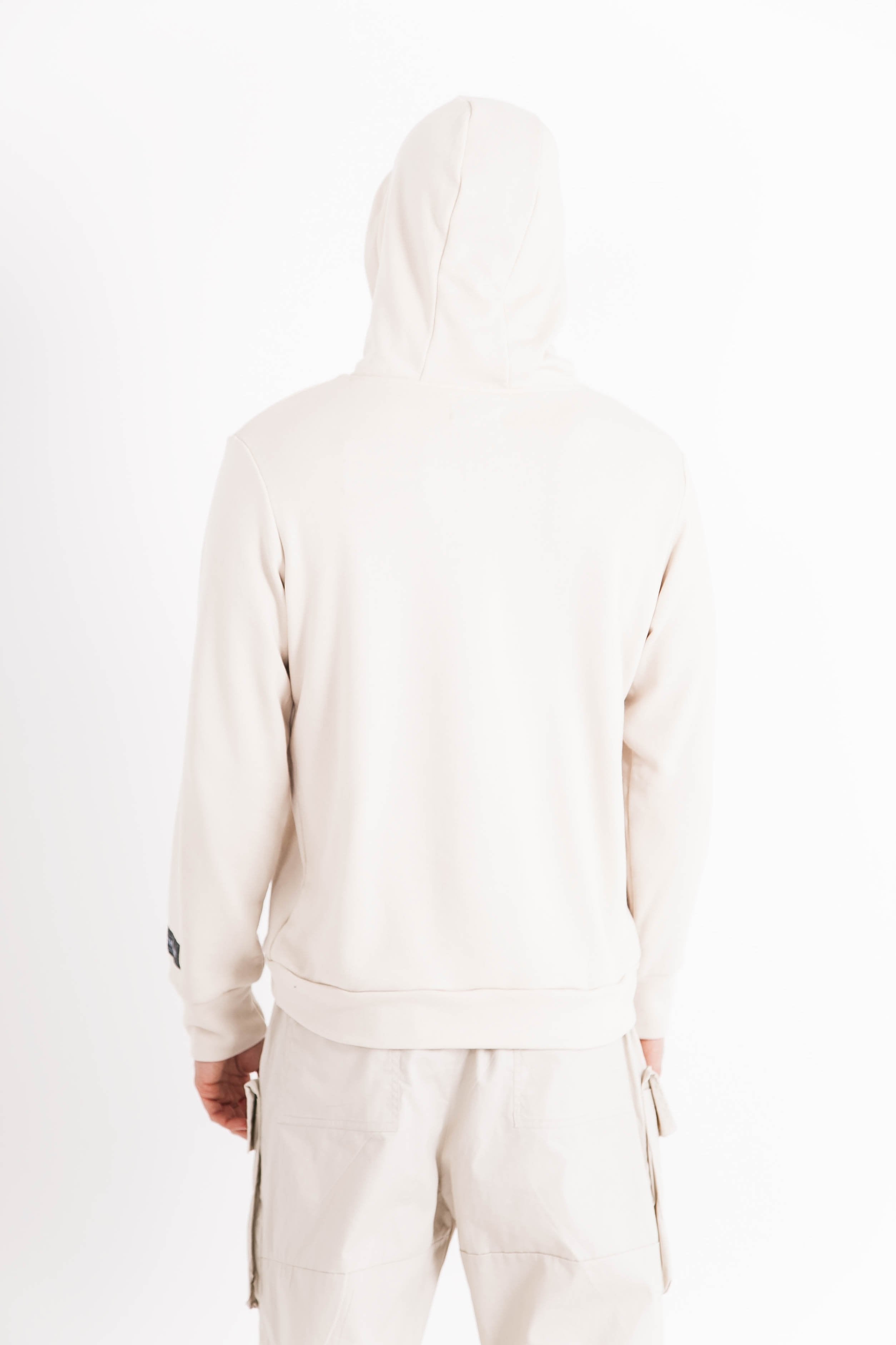 Sixth June - Sweat capuche cache cou intégré Beige clair